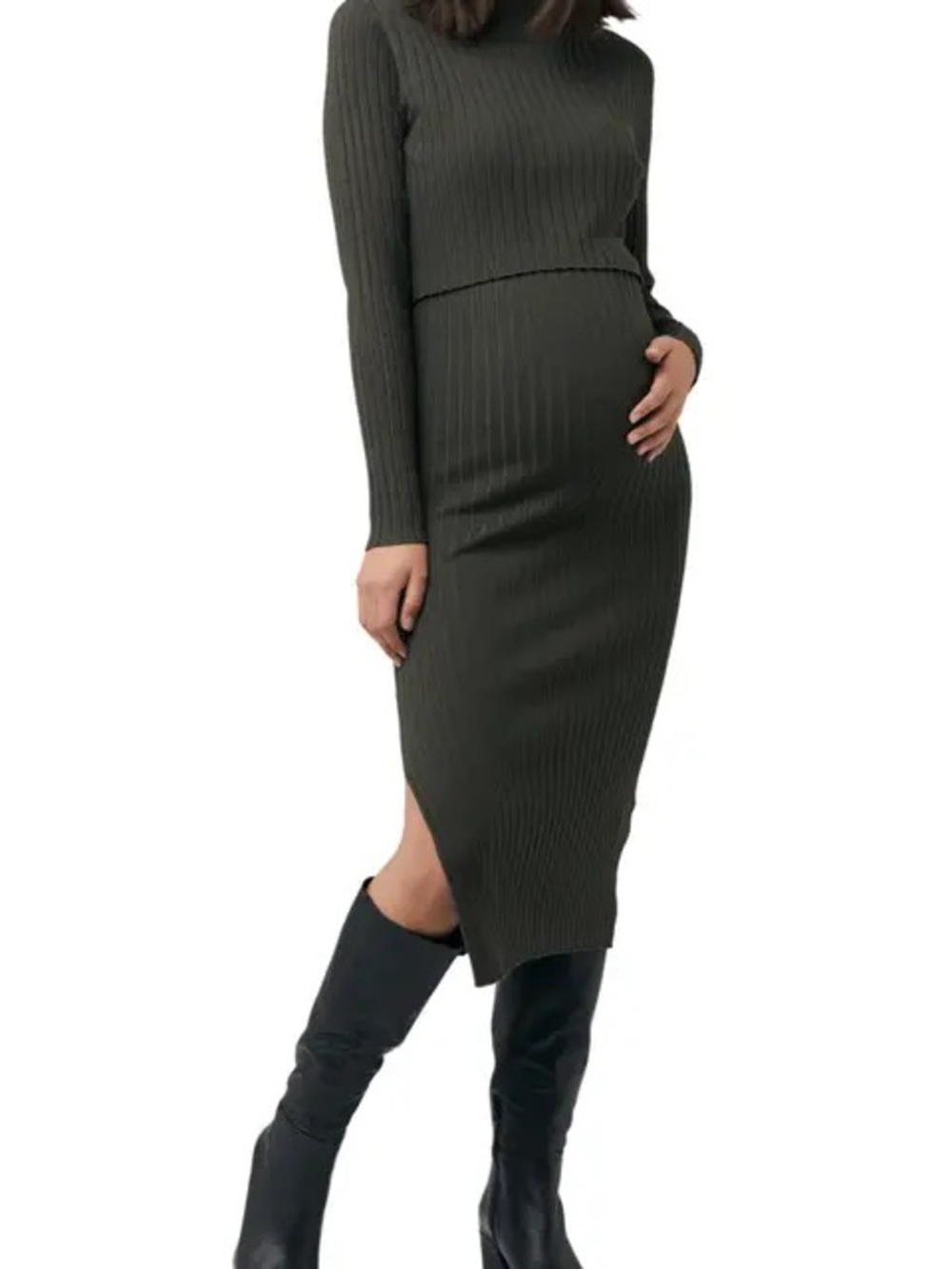Ripe Maternity Nella Rib Nursing Knit Dress